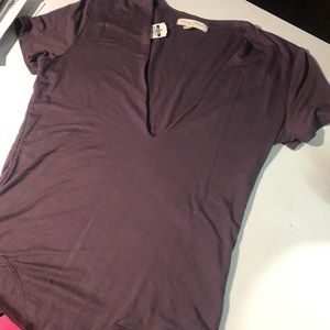 Wasabi+Mint Low Cut V-Neck Bodysuit